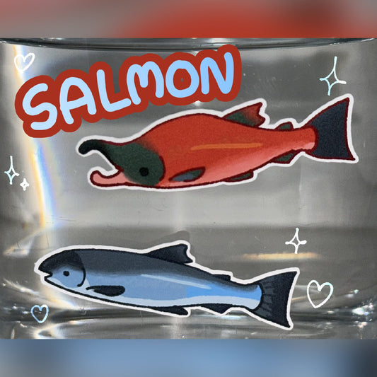 salmon stickers! sockeye fishy + more