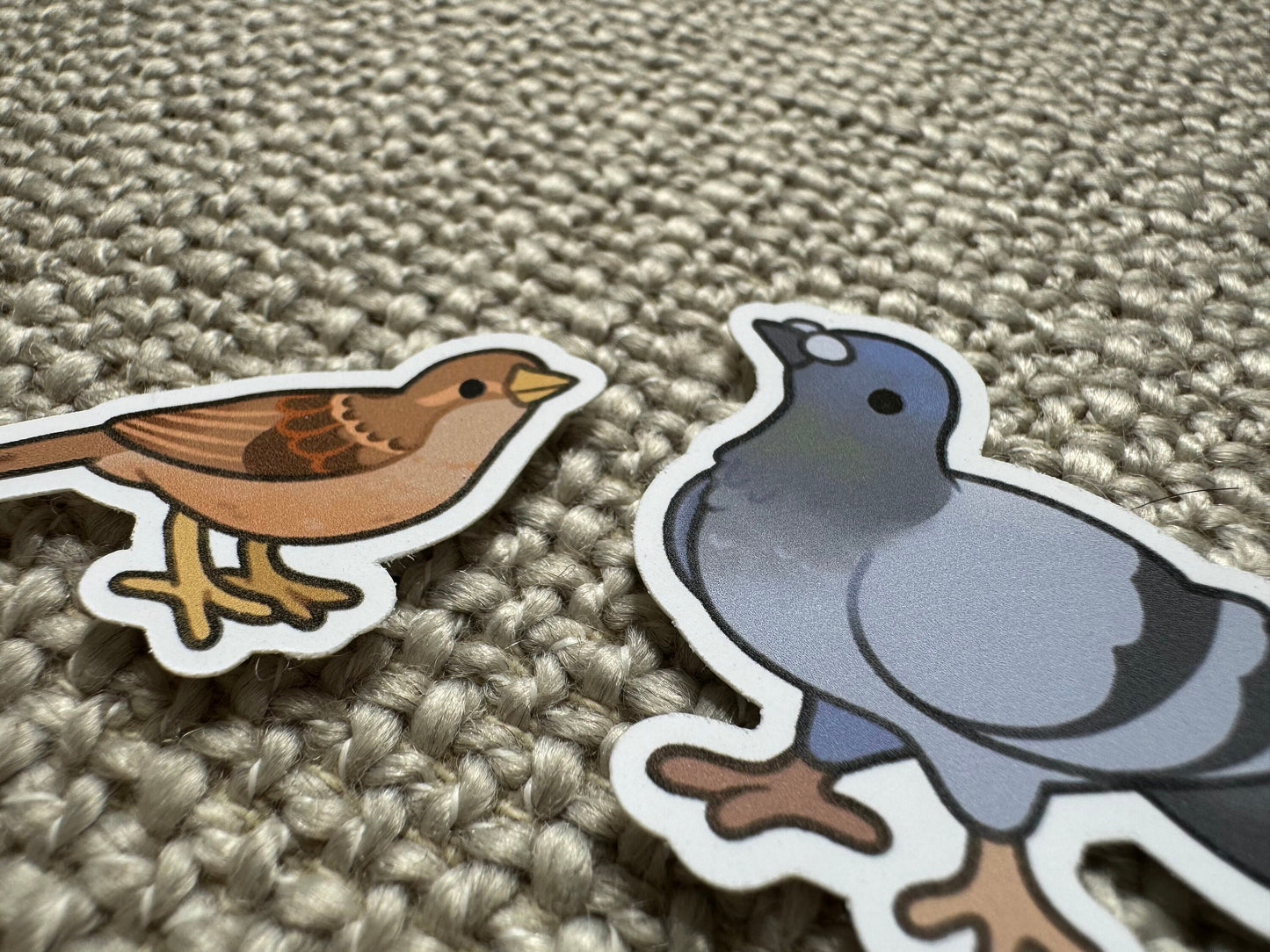 city bird stickers!! PIGEON+CROW+SPARROW