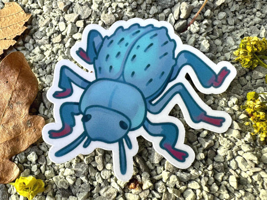 blue death feigning beetle stickers!! (BDFB, desert ironclad beetle)