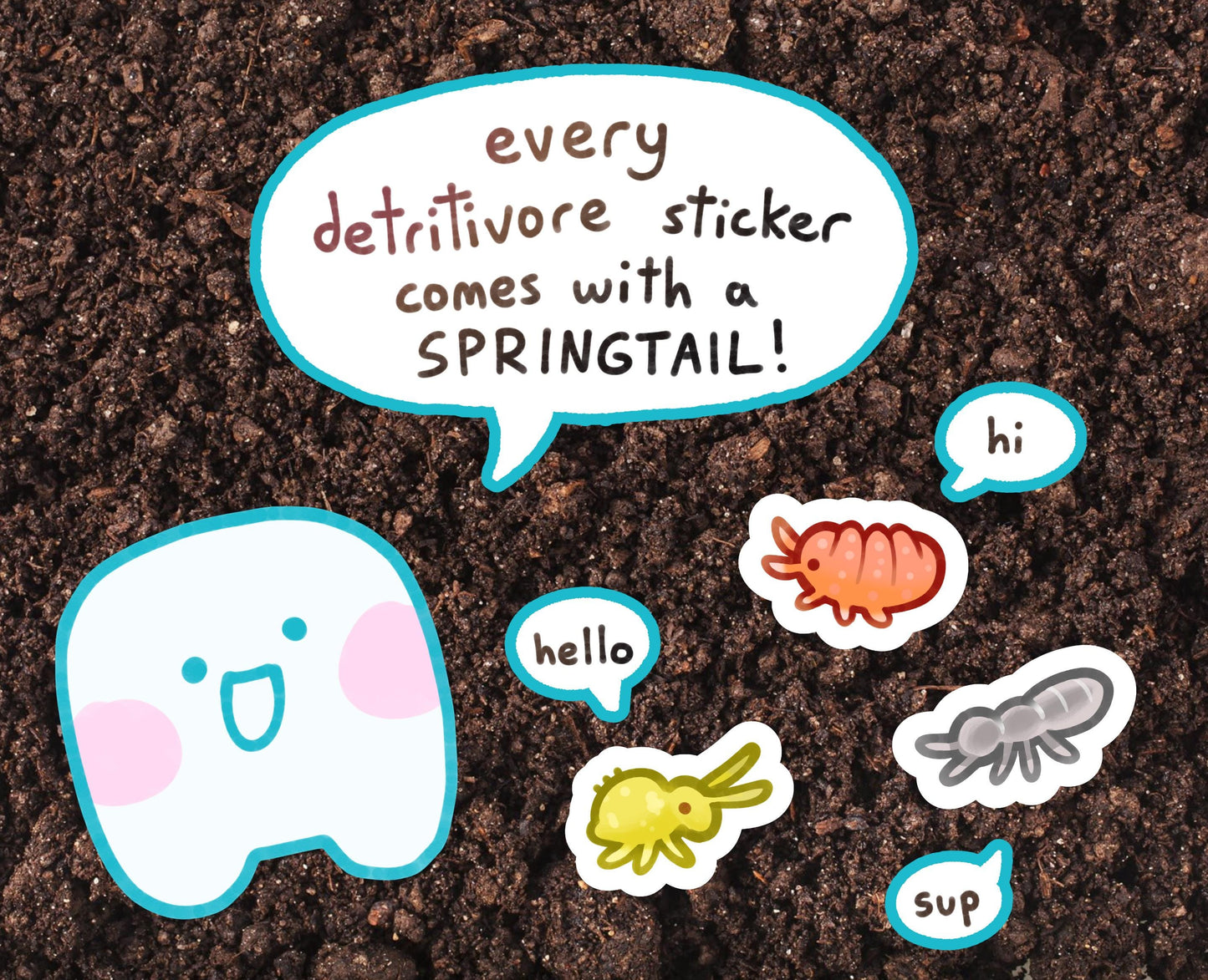 isopod stickers! rubber ducky, giant isopod + more